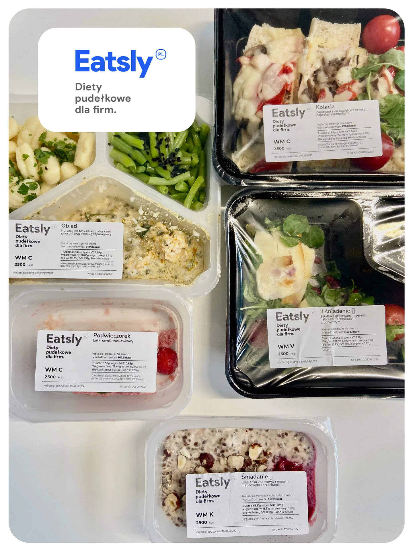 Dania Eatsly — pakiet pięciodaniowy